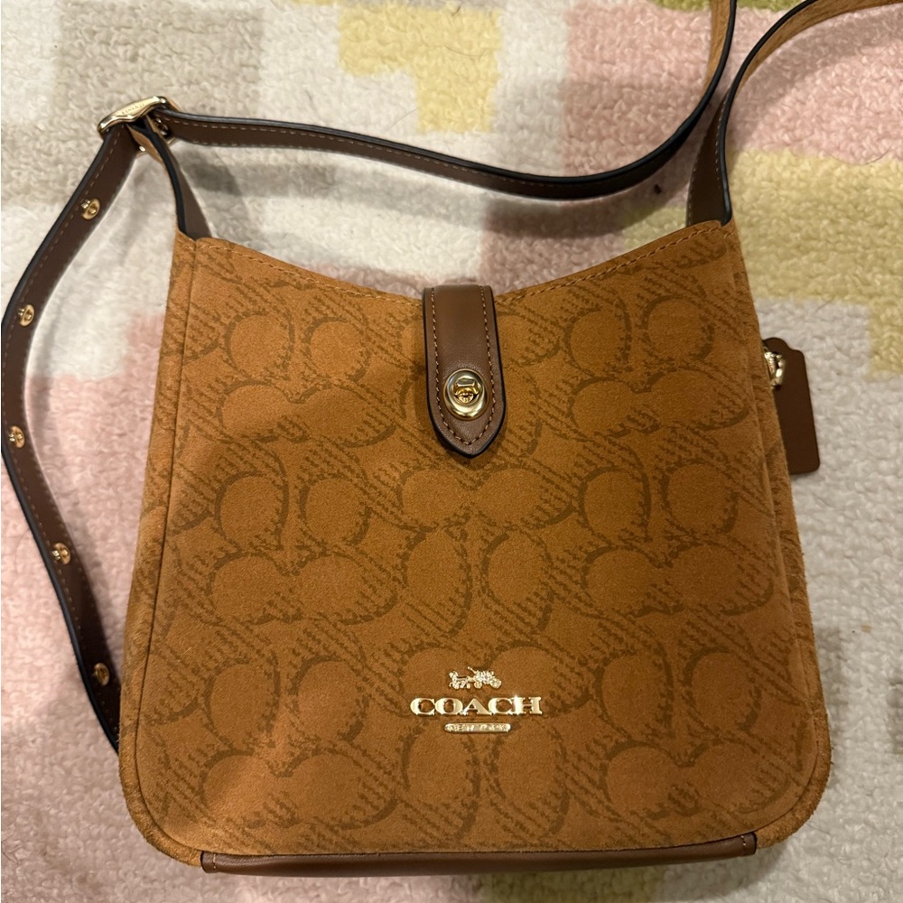 Coach Hadley Mini Suede Bag - Picture 2 of 15